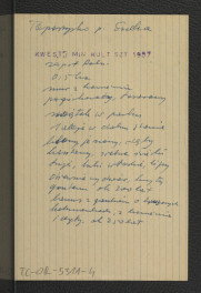 wypis z Kwestionariusz Ministerstwa Kultury i Sztuki  z 1957 r.       , skan 1