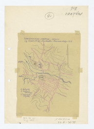 plan sytuacyjny Opatowa i okolicy według Gąssowskiego, Manteuflla i Tomaszewskiego 1954 rok, skan 1