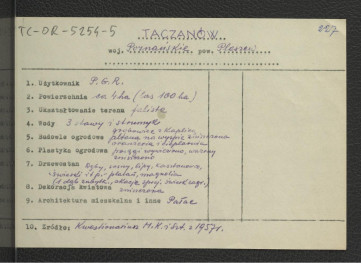 wypis z Kwestionariusz Ministerstwa Kultury i Sztuki z 1957 r. , skan 1