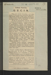 wycinek z „Ziemia” V (1914), s. 225 zawierający tekst autorstwa Elżbiety Nowickiej dotyczący miejscowej rezydencji , skan 1