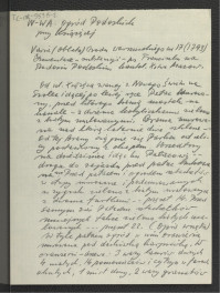 wypis z Varia (Oblata) Grodu Warszawskiego nr 17 (1793), Inwentarz… substancji – Franciszku na Podosiu (?) Podolskim, kasztelana Xsięstwa Mazowieckiego (AGAD) zawierający fragment listu na temat miejscowego pałacu i parku; cztery karty       , skan 1