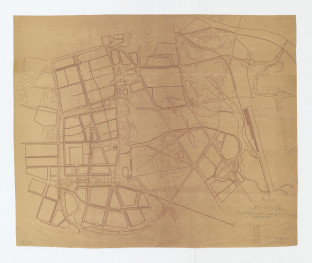Plan miasta Warszawy - Sadyba i jeziorko czerniakowskie. Projekt urbanistyczny, skan 1