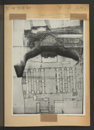 fotografia czarno-biała przedstawiająca plan rozplanowania terenu - r .1770 - Akta Komisji Brukowej, skan 1