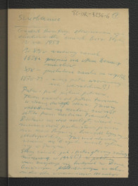 notatka dotyczący dziejów w tej posesji od wieku XV na podstawie Gajdzik B., Miejscowości wycieczkowe dla mieszkańców Dolnego Śląska, Warszawa 1953; dwie karty , skan 1