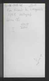 4 fotografie czarno-białe przedstawiające  fragmenty planu Ricant de Tirregaille’a z 1762 r., skan 6