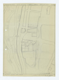 plan sytuacyjny klasztoru z kościołem, zabudowaniami i ogrodami /według Kalinowskiego, Lalika, etc 1955/ stan z początku XIX w., skan 1