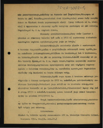notatka zawierająca informacje na temat miejscowej posesji, jej stanu na lata 60. XX w., elementów architektonicznych, rekonstrukcji, datowania, uwagi konserwatorskie; dwie karty , skan 2