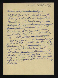 notatka wzmiankująca przynależność miejscowej posesji u schyłku XVII w. do Stanisława Herakliusza Lubomirskiego, gdzie jego nadworny architekt, Tylman z Gameren, wzniósł pałac; wzmianka o opisie zawartym w pamiętnikach podróży kawalera de Beaujeau , skan 1