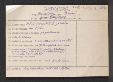 wypis z Kwestionariusz Ministerstwa Kultury i Sztuki z 1957 r. , skan 1