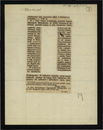 wycinek z „Tygodnika Ilustrowanego” nr 141 (1862) zawierający tekst dotyczący tej miejscowości; trzy karty , skan 3