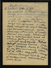 wypis z Weber R., Schlesische Schloesser, t. II, Drezno-Wrocław 1910, s. 47 dotyczący m.in. przynależności miejscowej wioski do klasztoru św. Wincentego we Wrocławiu wzmiankowanej źródłowo w latach 1230-1247, skan 1