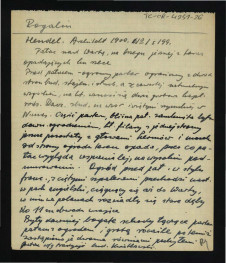 wypis z „Architektura” nr 1 (1900), s. 199 zawierający tekst autorstwa Hendela dotyczący miejscowego pałacu i ogrodu, skan 1
