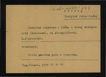 odnośnik do Tygodnika Ilustrowanego z roku 1869 tom II Nr 95, skan 1