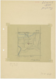 sytuacja miejska klasztoru Pijarów według opracowania J. Wegnera z 1953 roku, skan 1
