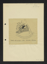 plan sytuacyjny klasztoru z zabudowaniami i ogrodem klasztornym /według 1796 Chavane  - Morano/, skan 1