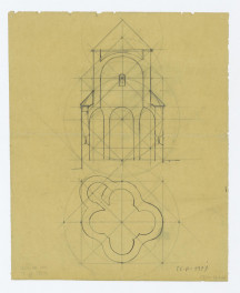 studium proporcji na rzucie i przekroju, skan 1