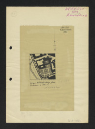 plan sytuacyjny klasztoru z kościołem, zabudowaniami i ogrodem klasztornym. Według Kołłątajowskiego planu Krakowa z 1785 roku/, skan 1