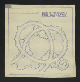 według projektu S. Celichowskiego, odrys planu sytuacyjnego (fragment), skan 1