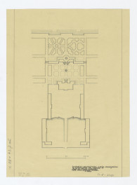 plan sytuacyjny według oryginału z Biblioteki Zamoyskich w Warszawie, Nr 150598 IV "Plan du palais Lubnice", skan 1