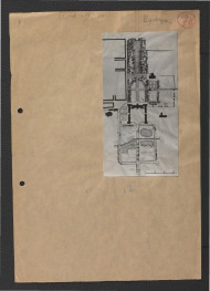 3 fotografie czarno-białe przedstawiające rekonstrukcję planu miejscowego ogrodu z 1942 r. opracowanego przez G. Ciołka, skan 3
