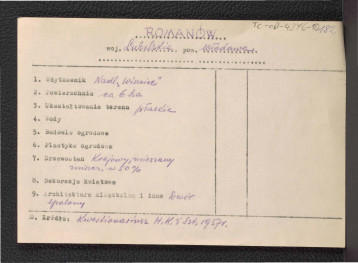 wypis z Kwestionariusz Ministerstwa Kultury i Sztuki z 1957 r.                          , skan 1