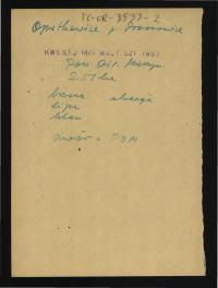 wypis z Kwestionariusz Ministerstwa Kultury i Sztuki z 1957 r., skan 1