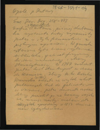 wypis z Orgelbrand S., Encyklopedia Powszechna, t. XIX , 1859-1868, s. 973 dotyczący miejscowego pałacu i ogrodu zwiedzanego przez króla Stanisława Augusta Poniatowskiego w trakice podróży do Kaniowa (1783 r.), skan 1