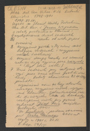 wypis z AGAD Archiwum Generalne Wilanowskie nr 16; Rachunki Olesińskie z 1798-1801 na podst. E. Łopacińskiego (59/55); dwie karty, skan 1