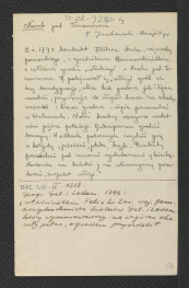 wypis z Jankowski E., Dzieje ogrodnictwa polskiego w zarysie, Warszawa 1923; Baliński M., Lipiński T., Starożytna Polska pod względem historycznym, jeograficznym i statystycznym, t. II, Warszawa 1885, s. 1218; Kuropatnicki E.A., Geografia albo dokładne opisanie królestw Galicyi i Lodomeryi, Przemyśl 1786 dotyczący właściciela miejscowej posesji oraz pałacu , skan 1