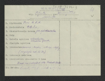 wypis z Kwestionariusz Ministerstwa Kultury i Sztuki z 1957 r.                   , skan 1