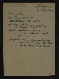 wypis ze Sprawozdania Wojewódzkiego Konserwatora Zabytków w Krakowie z 1946 r. dotyczący właścicieli zamku, materiałów oraz projektów budowli , skan 1