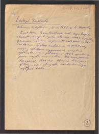 wypis z „Ochrony Zabytków” nr 4 (1952) dotyczący późnobarokowego pałacu wraz z parkiem oraz prac konserwatorskich po II wojnie światowej , skan 1