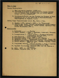fragment większego tekstu, prawdopodobnie Ogrodu w Rogalinie autorstwa G. Ciołka, zawierający wypis z map i planów w zasobie Muzeum Wielkopolskiego i Głównego Urzędu Konserwatorskiego N.D.M. Ministerstwa Kulstury i Sztuki oraz bibligrafie; dwie karty , skan 1