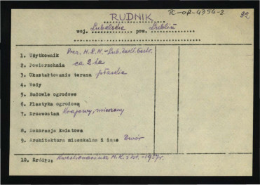 wypis z Kwestionariusz Ministerstwa Kultury i Sztuki z 1957 r., skan 1