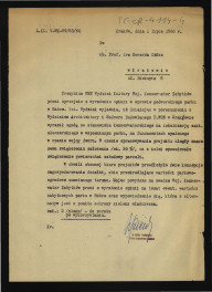 prośba ze strony Wydziału Kultury Wojewódzkiego Konserwatora Zabytków z 1 lipca 1960 r. do G. Ciołka o wyrażenie opinii w sprawie podworskiego parku w tej miejscowości oraz tamtejszej lokalizacji zakładu mleczarskiego        , skan 1