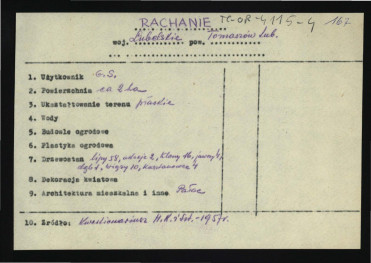 wypis z Kwestionariusz Ministerstwa Kultury i Sztuki z 1957 r.                                   , skan 1