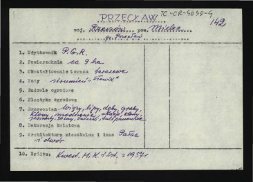 wypis z Kwestionariusz Ministerstwa Kultury i Sztuki z 1957 r. , skan 1