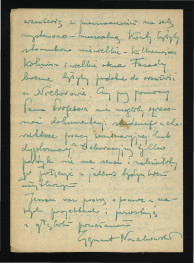 list Zygmunta Nowakowskiego z 5 marca 1958 r. do G. Ciołka dotyczący wizji lokalnej w tej miejscowości oraz charaketru tamtejszych prac renowacyjnych; wzmianka o braku decyzji co do kredytów miniesterialnych; dwie karty , skan 2