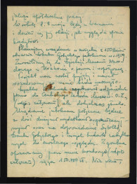 list Zygmunta Nowakowskiego z 5 marca 1958 r. do G. Ciołka dotyczący wizji lokalnej w tej miejscowości oraz charaketru tamtejszych prac renowacyjnych; wzmianka o braku decyzji co do kredytów miniesterialnych; dwie karty , skan 3