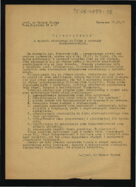sprawozdanie z wyjazdy służbowego do tej miejscowości w sprawach konserwatorskich z 27 kwietnia 1957 r. , skan 1