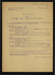 kopiał rachunku dla Instytuti Uprawy i Nawożenia Gleby w tej miejscowości sporządzony przez G. Ciołka 6 maja 1957 r., skan 1