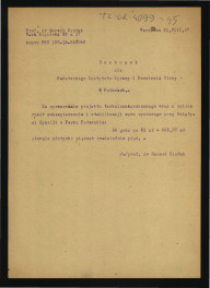 rachunek z 31 maja 1957 r. dla Państwowoego Instytutu Uprawy i Nawożenia Gleby w tej miejscowości za opracowanie projektu techniczno-roboczego warz z opisem robót zabezpieczenia i stabilizacji muru oporowego przy Świątynii Sybilli w miejscowym parku z 31 sierpnia 1957 r.; dwie karty , skan 1