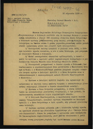 projekt obchodów uroczystości z okazji 150 rocznicy wzniesienia Domku Gotyckiego w tej miejscowości z 15 stycznia 1958 r.; dwie karty , skan 1