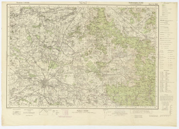 niemieckojęzyczna, trójbarwna mapa pogranicza pomiędzy Rumunią i Węgrami (1:10000); rysunki robocze ni edzy innymi mostu, skan 1