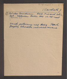 wypis z Günther Gundnaum, Karl Friedrich Schmidt, Schlesien, Berlin 1941, s. 49 i kolejne wzmiankujący zamek usytuowany nad Odrą oraz niezrealizowany projekt parku autorstwa Schinkla , skan 1
