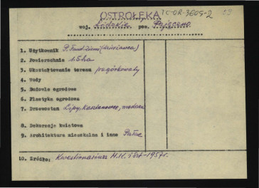 wypis z Kwestionariusz Ministerstwa Kultury i Sztuki z 1957 r. , skan 1