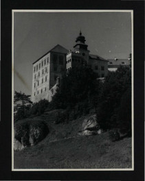 fotografia czarno-biała przedstawiająca zamku widocznego od południowego wschodu, skan 1