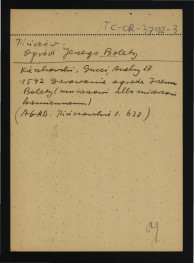 wypis z Kieszkowski W., Santi Gucci Fiorentino – recenzja w: „Biuletyn Historii Sztuki” t. III (1934-35), Aneksy; czternaście kart, skan 6