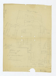 plan sytuacyjny klasztoru Dominikanów z ogrodami i zabudowaniami klasztornymi /AGAD 453/XXI-14, skan 1