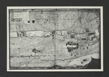 fotografia czarno-biała przedstawiająca plan okolic Warszawy z 1817 r., skan 1